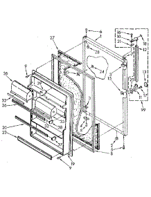 Refrigerator Door parts for Kenmore Refrigerator 106.8752611 (1068752611, 106 8752611) from AppliancePartsPros.com