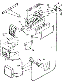 Icemaker parts for Kenmore Refrigerator 106.8752611 (1068752611, 106 8752611) from AppliancePartsPros.com