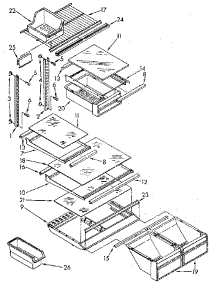 Shelf parts for Kenmore Refrigerator 106.8752680 (1068752680, 106 8752680) from AppliancePartsPros.com