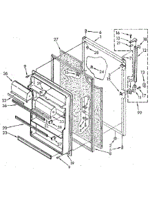 Refrigerator Door parts for Kenmore Refrigerator 106.8752680 (1068752680, 106 8752680) from AppliancePartsPros.com