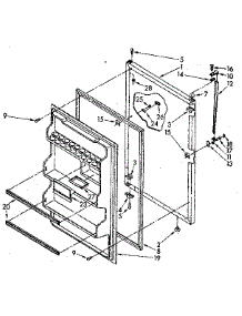 Refrigerator Door Parts parts for Kenmore Refrigerator 106.8756350 (1068756350, 106 8756350) from AppliancePartsPros.com