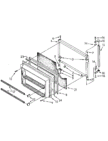 Freezer Door parts for Kenmore Refrigerator 106.8758560 (1068758560, 106 8758560) from AppliancePartsPros.com