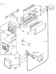 Icemaker parts for Kenmore Refrigerator 106.8758560 (1068758560, 106 8758560) from AppliancePartsPros.com