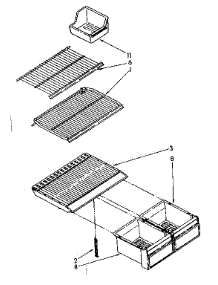 Shelf Parts parts for Kenmore Refrigerator 106.8766310 (1068766310, 106 8766310) from AppliancePartsPros.com