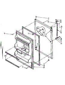 Refrigerator Door Parts parts for Kenmore Refrigerator 106.8766350 (1068766350, 106 8766350) from AppliancePartsPros.com