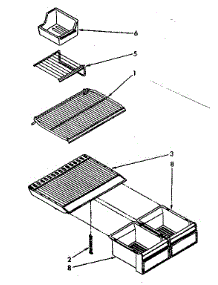 Shelf Parts parts for Kenmore Refrigerator 106.8768117 (1068768117, 106 8768117) from AppliancePartsPros.com