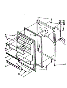 Refrigerator Door Parts parts for Kenmore Refrigerator 106.8768117 (1068768117, 106 8768117) from AppliancePartsPros.com