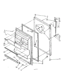 Refrigerator Door Parts parts for Kenmore Refrigerator 106.8768131 (1068768131, 106 8768131) from AppliancePartsPros.com
