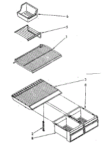 Shelf Parts parts for Kenmore Refrigerator 106.8768139 (1068768139, 106 8768139) from AppliancePartsPros.com