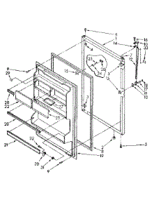 Refrigerator Door Parts parts for Kenmore Refrigerator 106.8768148 (1068768148, 106 8768148) from AppliancePartsPros.com
