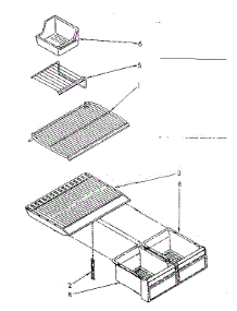 Shelf Parts parts for Kenmore Refrigerator 106.8768160 (1068768160, 106 8768160) from AppliancePartsPros.com