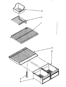 Shelf Parts parts for Kenmore Refrigerator 106.8768175 (1068768175, 106 8768175) from AppliancePartsPros.com