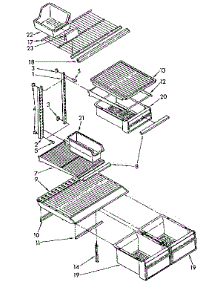 Shelf Parts parts for Kenmore Refrigerator 106.8768473 (1068768473, 106 8768473) from AppliancePartsPros.com
