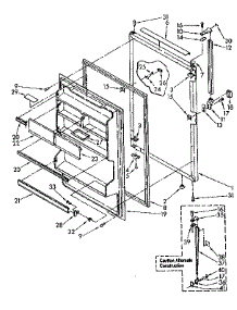 Refrigerator Door Parts parts for Kenmore Refrigerator 106.8768473 (1068768473, 106 8768473) from AppliancePartsPros.com