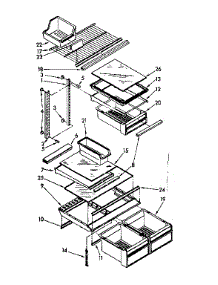 Shelf Parts parts for Kenmore Refrigerator 106.8768815 (1068768815, 106 8768815) from AppliancePartsPros.com