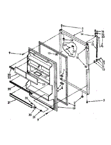 Refrigerator Door Parts parts for Kenmore Refrigerator 106.8768815 (1068768815, 106 8768815) from AppliancePartsPros.com
