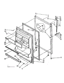 Refrigerator Door Parts parts for Kenmore Refrigerator 106.8768832 (1068768832, 106 8768832) from AppliancePartsPros.com