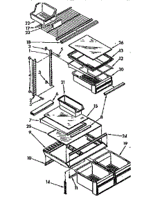 Shelf Parts parts for Kenmore Refrigerator 106.8768833 (1068768833, 106 8768833) from AppliancePartsPros.com