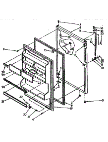 Refrigerator Door Parts parts for Kenmore Refrigerator 106.8768833 (1068768833, 106 8768833) from AppliancePartsPros.com
