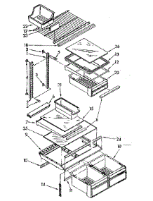 Shelf Parts parts for Kenmore Refrigerator 106.8768886 (1068768886, 106 8768886) from AppliancePartsPros.com