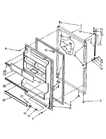 Refrigerator Door Parts parts for Kenmore Refrigerator 106.8768886 (1068768886, 106 8768886) from AppliancePartsPros.com