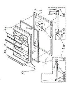 Refrigerator Door Parts parts for Kenmore Refrigerator 106.8770360 (1068770360, 106 8770360) from AppliancePartsPros.com