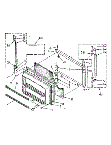 Freezer Door Parts parts for Kenmore Refrigerator 106.8770360 (1068770360, 106 8770360) from AppliancePartsPros.com