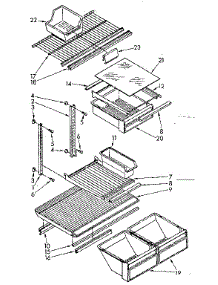 Shelf Parts parts for Kenmore Refrigerator 106.8770360 (1068770360, 106 8770360) from AppliancePartsPros.com