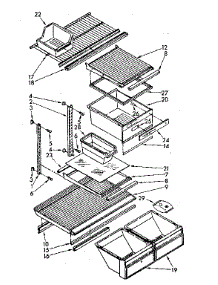Shelf parts for Kenmore Refrigerator 106.8770614 (1068770614, 106 8770614) from AppliancePartsPros.com