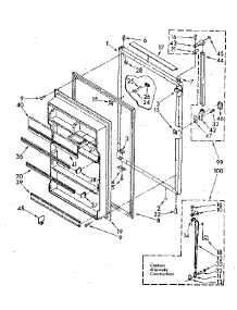 Refrigerator Door parts for Kenmore Refrigerator 106.8770614 (1068770614, 106 8770614) from AppliancePartsPros.com