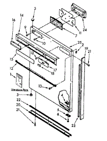 Refrigerator Exterior Door Panel Parts parts for Kenmore Refrigerator 106.8770911 (1068770911, 106 8770911) from AppliancePartsPros.com