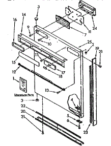 Refrigerator Exterior Door Panel parts for Kenmore Refrigerator 106.8770930 (1068770930, 106 8770930) from AppliancePartsPros.com