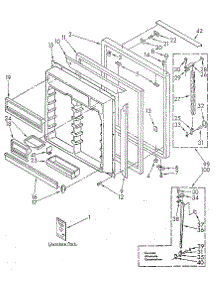 Refrigerator Door parts for Kenmore Refrigerator 106.8772670 (1068772670, 106 8772670) from AppliancePartsPros.com