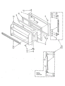 Freezer Door parts for Kenmore Refrigerator 106.8772670 (1068772670, 106 8772670) from AppliancePartsPros.com