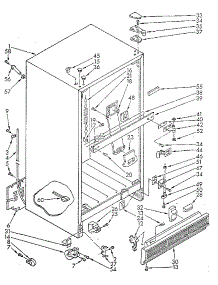 Cabinet parts for Kenmore Refrigerator 106.8772670 (1068772670, 106 8772670) from AppliancePartsPros.com