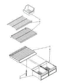 Shelf Parts parts for Kenmore Refrigerator 106.8776360 (1068776360, 106 8776360) from AppliancePartsPros.com