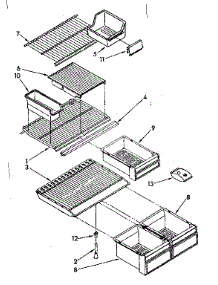 Shelf Parts parts for Kenmore Refrigerator 106.8778230 (1068778230, 106 8778230) from AppliancePartsPros.com