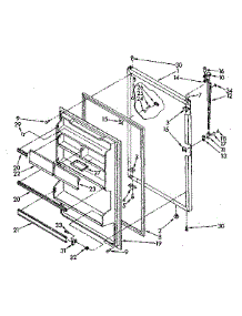 Refrigerator Door Parts parts for Kenmore Refrigerator 106.8778230 (1068778230, 106 8778230) from AppliancePartsPros.com