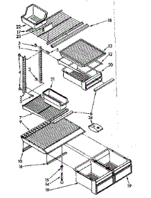 Shelf Parts parts for Kenmore Refrigerator 106.8778446 (1068778446, 106 8778446) from AppliancePartsPros.com