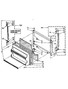 Freezer Door Parts parts for Kenmore Refrigerator 106.8778446 (1068778446, 106 8778446) from AppliancePartsPros.com