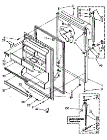 Refrigerator Door Parts parts for Kenmore Refrigerator 106.8778446 (1068778446, 106 8778446) from AppliancePartsPros.com
