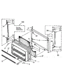 Freezer Door Parts parts for Kenmore Refrigerator 106.8780630 (1068780630, 106 8780630) from AppliancePartsPros.com