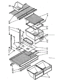 Shelf Parts parts for Kenmore Refrigerator 106.8780630 (1068780630, 106 8780630) from AppliancePartsPros.com