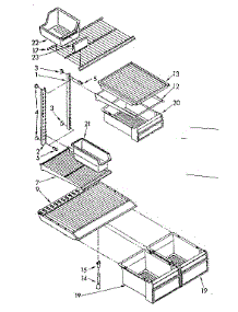 Shelf Parts parts for Kenmore Refrigerator 106.8788400 (1068788400, 106 8788400) from AppliancePartsPros.com