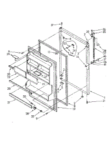 Refrigerator Door Parts parts for Kenmore Refrigerator 106.8788400 (1068788400, 106 8788400) from AppliancePartsPros.com