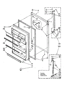 Refrigerator Door parts for Kenmore Refrigerator 106.8790384 (1068790384, 106 8790384) from AppliancePartsPros.com