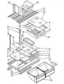 Shelf parts for Kenmore Refrigerator 106.8790613 (1068790613, 106 8790613) from AppliancePartsPros.com