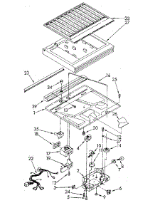 Compartment Separator parts for Kenmore Refrigerator 106.8790633 (1068790633, 106 8790633) from AppliancePartsPros.com