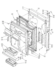 Refrigerator Door parts for Kenmore Refrigerator 106.8790633 (1068790633, 106 8790633) from AppliancePartsPros.com