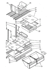 Shelf parts for Kenmore Refrigerator 106.8790634 (1068790634, 106 8790634) from AppliancePartsPros.com